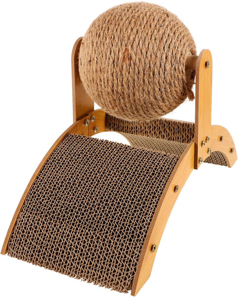 Toddmomy Cat Scratcher Ball Cat Scratching Toy Inclined Scratch Board Sisal Rope