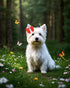 PET SHOW 10Pcs 2" Plain Small Dog Hair Bows - Faux Pearls Pet Bowknot Barrette Bows for Medium Dogs, Grooming