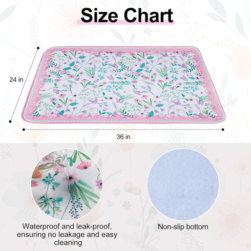 24" 36" BEAUTYZOO Reusable Puppy Pads,Washable Pee Pads for Dogs,Non Slip Wee Wee Pad for Potty Training,Thick Heavy