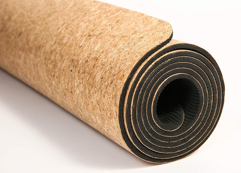 FOILLER Luxury Cork Yoga Mat, Natural Organic Cork & Eco-Friendly TPR, Non Slip Exercise & Fitness Mat (72” x 24”x4mm)