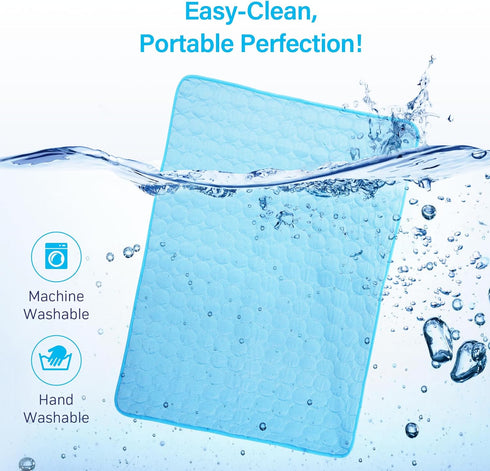 Cooling Mat for Large Dogs and Cats, Portable Pet Cooling Pad for Summer, Easy to Clean & Machine Washable (X-Large,