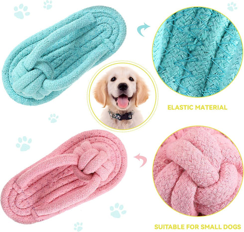 Zhanmai 4 Pieces Dog Shoe Chew Toys - Mini Sneakers Squeaky Chews for Dogs (Yellow, Blue, Pink, Light Green)