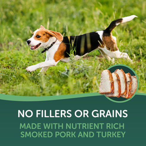10 Count HEALTHFULS Deli Sticks Pork and Turkey Human-Grade Gluten-Free Soft and Chewy Dog Treats, Bag