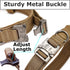 Dog Tactical Collar Military Dog Training Collar Control Handle and Heavy Metal Buckle for Medimum Large Dog Training Behavior Aids Brown L