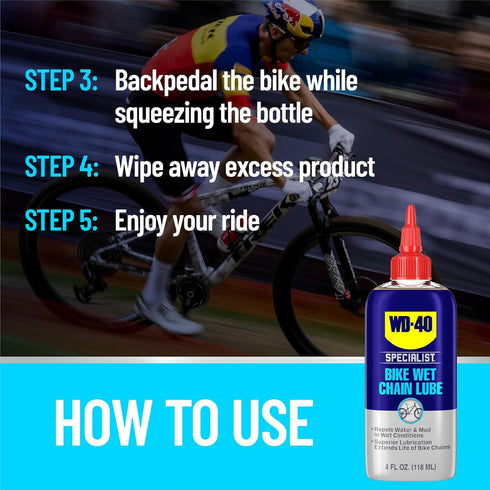 WD-40 Specialist Bike Wet Chain Lube, 4 OZ