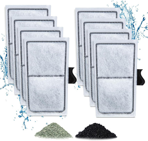 8 Pack Replacement Filter Cartridges for Top Fin Filter, TOP FIN EF-S Element and BF5 BETTAFLO