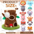 JolliLudo 13 Pcs Hide and Seek Dog Toys Activity Puppy Chew Squeaky Animal Plush Woodland Toys with Crinkle Treehouse