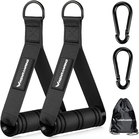 Gym Exercise Handles for Cable Machine Pulleys, Resistance Band, and Strength Trainer Accessories