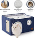 Bedsure Extra-Wide Cat House for Indoor Cats, Large Cat Cave with Fluffy Ball Hanging and Scratch Pad, Blue