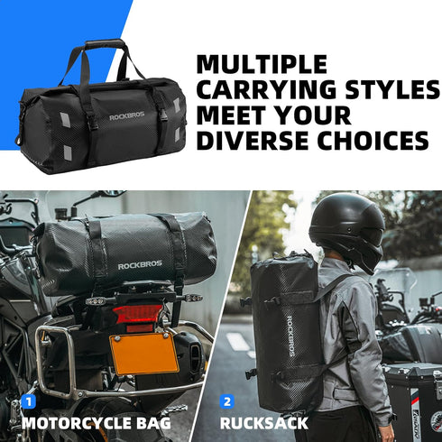 ROCKBROS Waterproof Duffel Bag 20-60L for Motorcycle Travel, Boating, Kayaking, Camping, Fishing Outdoor Adventure