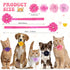 Reginary 100 Pcs Bulk Dog Collar Flowers, Adjustable Nylon Multi Color Floral Collars for Small Pets