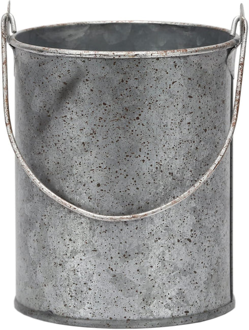 Lakeside Bait and Tackle Metal Bucket - Decorative Fishing Pail for Pencils, TV Remotes, or Tools