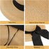 Surblue Straw Summer Hat, Women's Floppy Sun Hat with Wide Brim and Bow