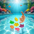 Jizlan 6 Swimming Pcs Pool Cat Interactive Toy, Cat Pool Toys, Floating Water Toy, Pet Kitten Bathing Fish Toy,Bath