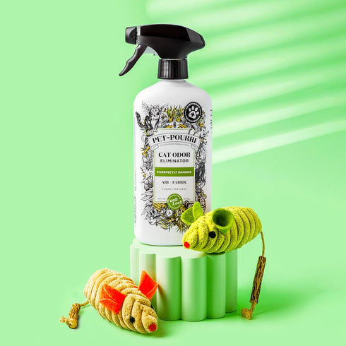 Pet-Pourri Pet Odor Eliminator Spray: Purrfectly Bamboo, 16 Fl Oz for Air + Fabric Odor
