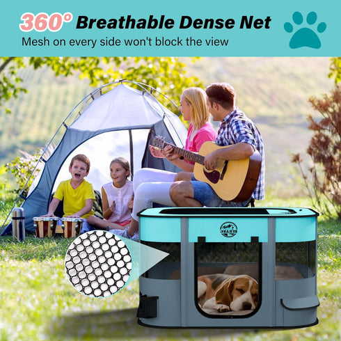 1) Puppy Playpen Cat Dog Crate: Play Pen Indoors Pet Playpens Portable Foldable Cage Kennel House for Small Kitten