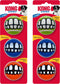KONG Grinz by Rogz Variety Packs - Durable Bouncy Balls with Grinz