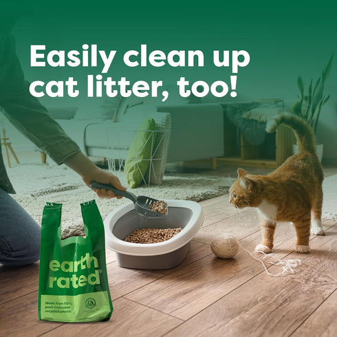 120 Earth Rated Dog Poop Bags with Handles, Extra Wide, Easy Tie and Guaranteed Leakproof, Unscented, Handle Bags
