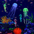 Lpraer 6 Pieces Glow Floating Jellyfish, Seahorse, Anemones Aquarium Decorations for Fish Tank