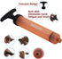 SKOLOO 10" Portable Hand Air Ball Pump Inflator Kit with Nozzle, Needle, Extension Hose for Sports Balls