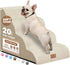 Zerbuger Dog Ramp and Stair for Bed 16" H-20 H,3-Step Cat Stair