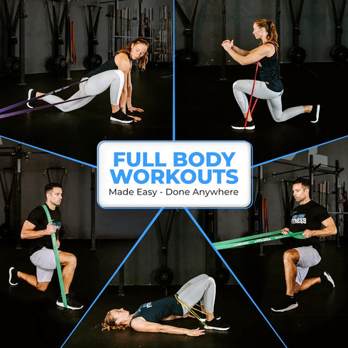 Pull Up Assistance Resistance Bands by Iron Core Fitness - Strength Training at Home or Gym with Ebooks Included