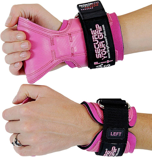 Cobra Grips FIT for Women Weight Lifting Grips with Wrist Support FIT Pink Rubber Lifting Straps Alternative