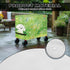 Xumfabuy 80-100 Patio Cooler Cover, Outdoor Bar Cart Cover for Quart Rolling Ice Chest Cooler, Grass Print Cart Covers