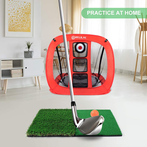Pop Up Golf Chipping Net - Indoor/Outdoor Golfing Target Accessories for Backyard Accuracy and Swing Practice