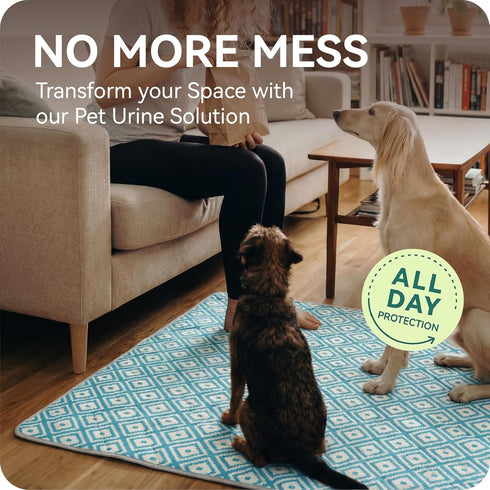 Loesuona 48"x65" Washable Pee Pads for Dogs - Extra Thick Reusable Puppy Pads with Super Absorbency, Waterproof