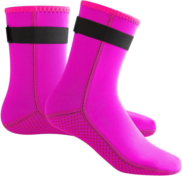 Neoprene Water Socks for Men Women Kids, 3mm Anti-Slip Beach Socks for Kayaking, Snorkeling, Diving