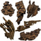 PINVNBY Large Natural Driftwood for Aquarium Decor, 6 PCS Assorted Sinkable Reptile Wood Branches