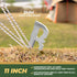 Heavy Duty Camping Tent Stakes, Metal Tarp Spikes and Inflatable Tent Pole Pins (6 Pack)