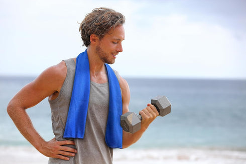 8 Packs (40 12), Cooling Towel x Ice Towel, Microfiber, Soft Breathable Chilly Towel Stay Cool for Yoga, Workout