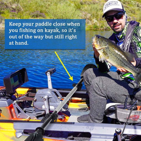 Kayak Paddle Holder, Fishing Net and Poles Holder, Track Mount Accessories for Fishing Kayak, Canoe, Paddle Board