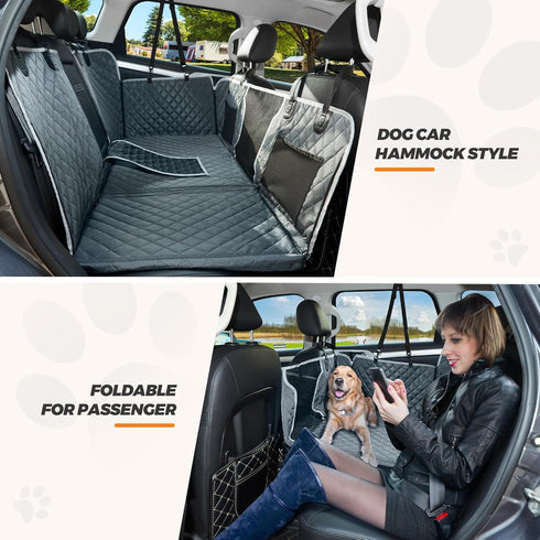 ANOSOSPECIAL Hammock Back Seat Extender for Dog,Waterproof Hard Bottom Dog Car Seat Cover for Back Seat