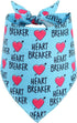 2 Pack Valentines Day Bandana for Dogs, Triangle Bibs Pet Scarf for Dogs