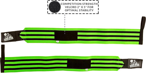 Nordic Lifting Wrist Wraps, Super Heavy Duty (1 Pair/2 Wraps), 24" Support for Weight Lifting and Cross Training