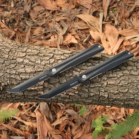 Tactical Pocket Knife GD22K, D2 Steel Tanto Folding Knife with Durable G10 Handle, EDC Knife for Men Women