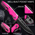 Spring Assisted Pink Pocket Knife for Women - Cute Self Defense Knife - Hot Pink Folding Knife - Mothers Day Gift