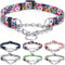 Martingale Collar, Training Dog Collar with Stainless Steel Chain, No Pull Design for Large Medium Small Dogs (L,