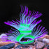 Soft Silica Gel Aquarium Decorations Glow in The Dark, Glowing Coral Ornaments for Fish Tank (Purple, Anemone)