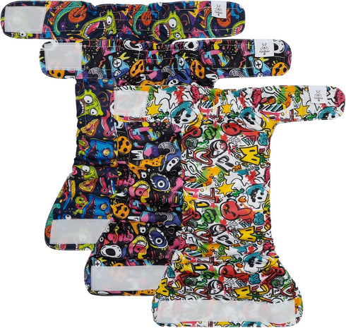 3 Pack WWD27XS CuteBone Washable Dog Diapers Female No Tail Hole Reusable Doggie Period Training Pants for Docked-Tail