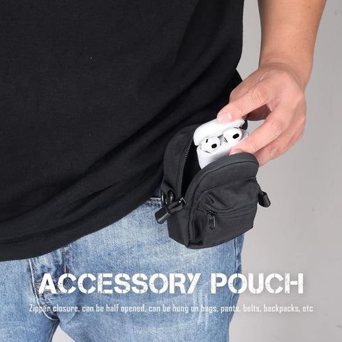 WYNEX Tactical Compact EDC Pouch - Utility Zipper Pocket Organizer for Men, Mini Coin Purse Keychain Wallet