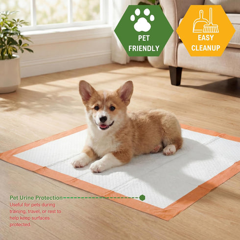 100 Count 22 24 6-Layer MED PRIDE Dog Training Pads with Attractant, Disposable Puppy Pee Pads, x in, Ultra Absorbent