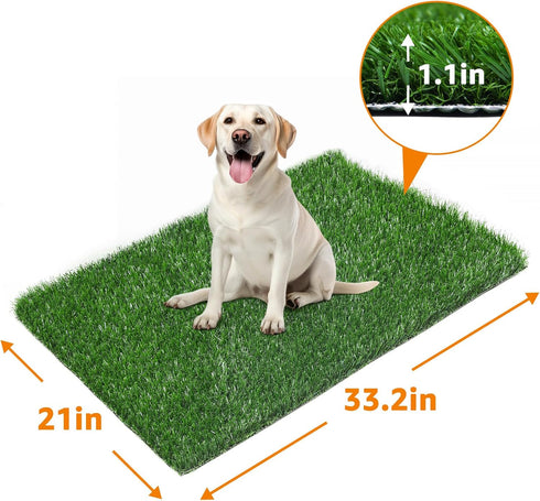33.2in 21in 35x23in Tray(1 Pack) LOOBANI x Replacement Artificial Grass Puppy Training Pads, Quickly Absorbency