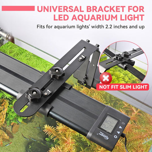 957 978 999 918, Base1.7'' hygger Aquarium Light Riser Fits Universal Fish Tank Light Holder Adjustable Led Aquarium