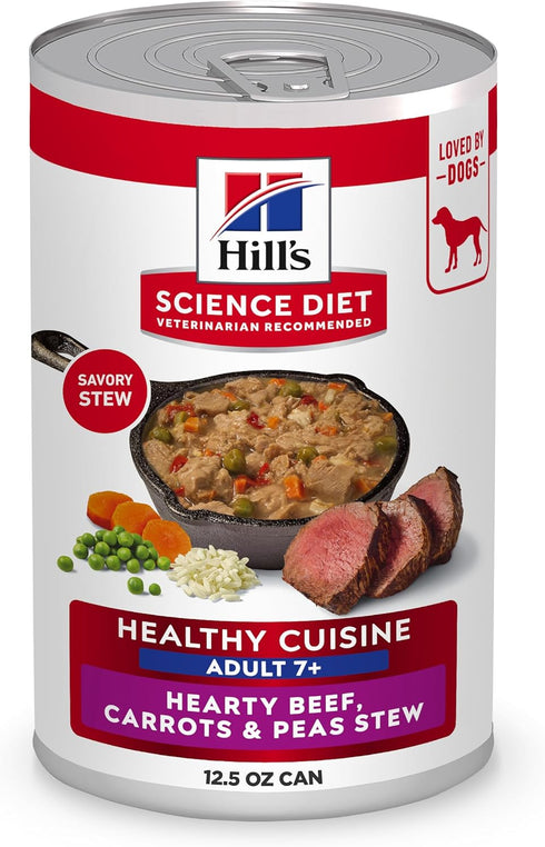 Hill's Science Diet Adult 7+ Healthy Cuisine Wet Dog Food, Hearty Beef,