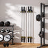 Olympic Barbell Hanger, Garage Gym Bar Wall Rack, Vertical Barbell Mount Rack, Space Saving Black Powder Coated