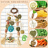 Chinchillas, Rabbit Toys for Bunny Boredom, Hanging Rodent Dental Toy with Papaya Stems Sweet Bamboo Hamsters, Guinea